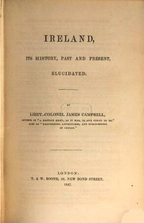 Ireland, its history, past and present