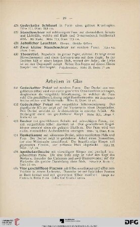 Arbeiten in Glas (Nr. 431-468)