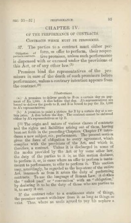 Chapter IV. Of the performance of contracts. Contracts which must be performed