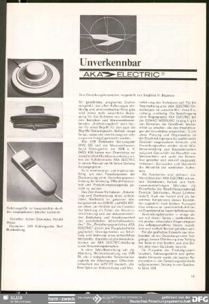 Unverkennbar AKA ELECTRIC : Haushaltselektrik