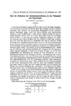 Über die Methoden der Korrelationsrechnung in der Pädagogik und Psychologie : (Schluß)