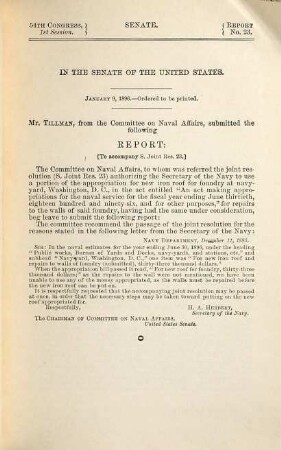 Senate documents. [468.] 1895/96, Report 1 = Congress 54, Sess. 1