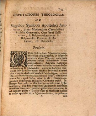 Disquisitio de symbolo (Apostolico)