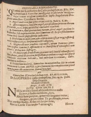 Corollaria Respondentis.
