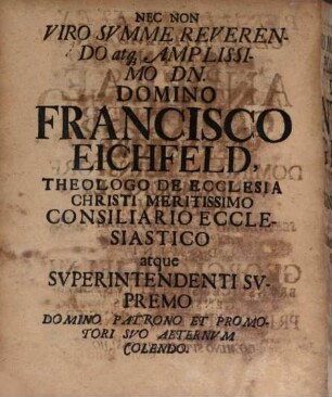 Dissertatio Historico-Theologica De Apostolis Vxoratis