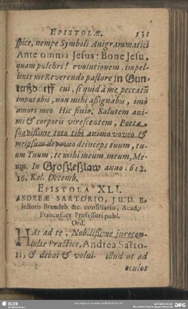 Epistola XLI.