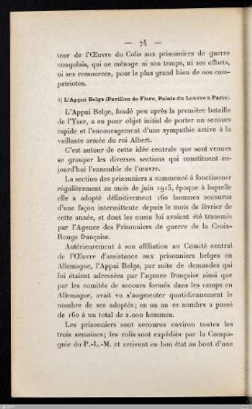 h) L'Appui Belge