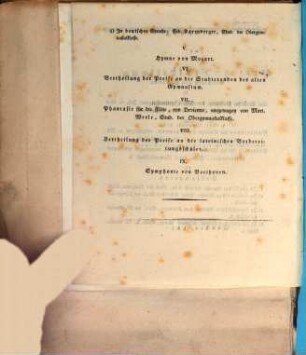 Einladung zur Preis-Vertheilung an dem hiesigen K. Alten Gymnasium. 1827
