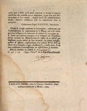 Decret de la Convention Nationale, 1335. 1793