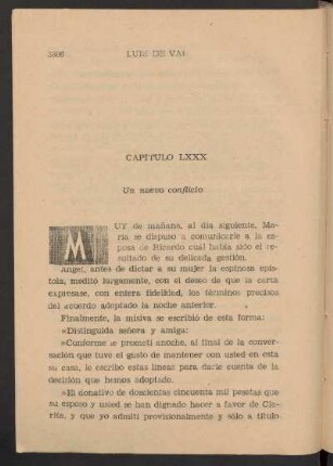 Capítulo LXXX - Un nuevo conflicto