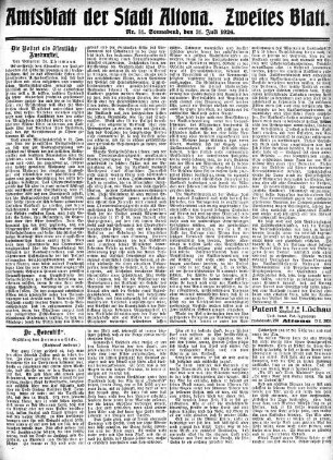 Nummer 31. Zweites Blatt. : Sonnabend, den 31. Juli 1926