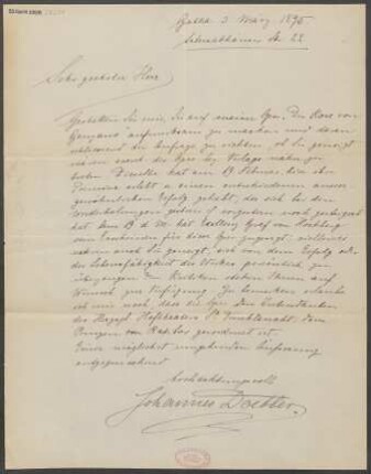 Brief an B. Schott's Söhne : 03.03.1895