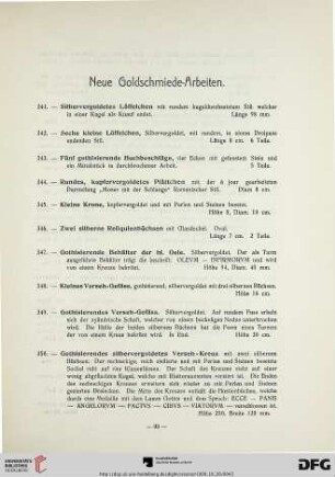 Neue Goldschmiede-Arbeiten (Nr. 341-363a)