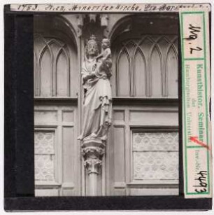 Wien: Minoritenkirche, Marienpfeiler am Portal