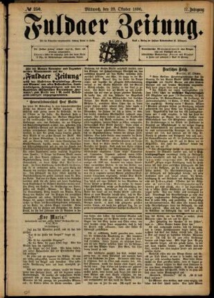 Ausgabe vom Mittwoch, den 29. Oktober 1890.