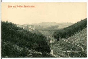 Scharfenstein. Blick zur Burg Scharfenstein
