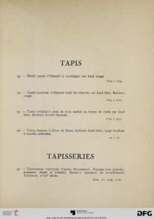 Tapis (Nr. 93-96)
