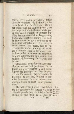 §. 2. De Part du gouvernement.