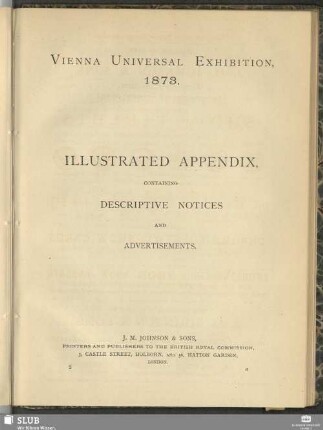 Illustrated Appendix Containing Descriptive Notices And Advertisements