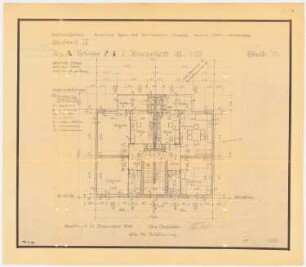 Siedlung Attilahöhe, Berlin-Tempelhof: Tankredstraße 19-23: Grundriss 2.OG 1:50
