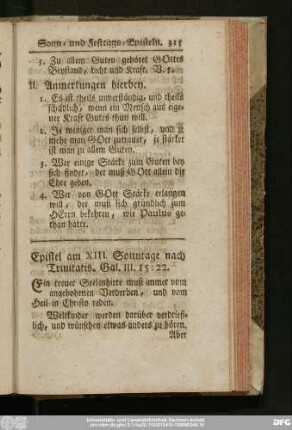 Epistel am XIII. Sonntage nach Trinitatis. Gal. III, 15 - 22.