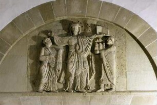 Christus zwischen Petrus und dem heiligen Eucharius, dem ersten Bischof von Trier