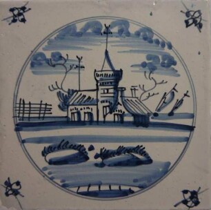 Fliese, Niederlande, 1800-1840