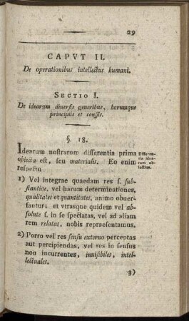 Caput II. De operationibus intellectus humani.