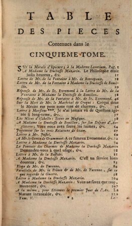 Oeuvres Melées De Mr. De Saint-Evremond : Publiées sur les Manuscrits de l'Auteur. Tome Cinquieme
