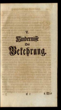 V. Hindernisse Der Bekehrung