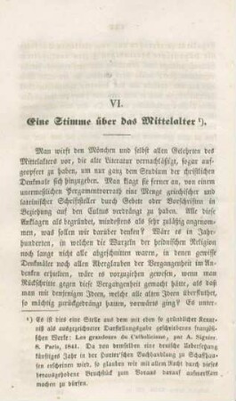 138-142 Eine Stimme über das Mittelalter