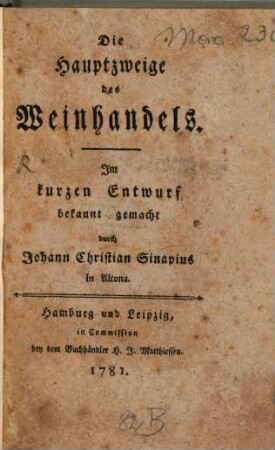 Die Hauptzweige des Weinhandels