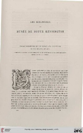 14: Les sculptures du musée de South Kensington : Italian sculptures of the middle ages and period of the revival of art