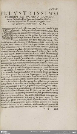 ILLVSTRISSIMO PRINCIPI AC DOMINO, DOMINO Ioanni Fridericho Duci Saxoniae, ...