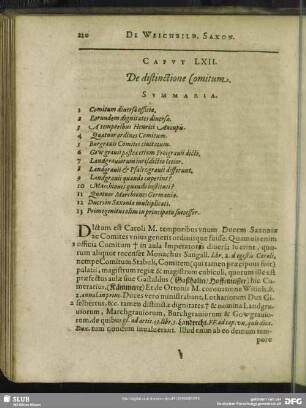 Caput LXII. De distinctione Comitum