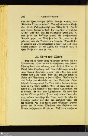 20. Christ und Mensch