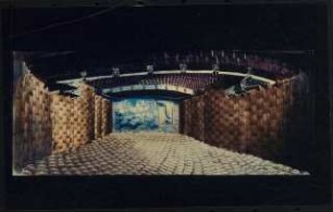 Stadttheater, Krefeld: Aquarell Bühne und Zuschauerraum, 2. Entwurf