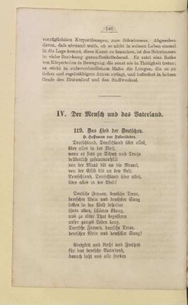 IV. Der Mensch und das Vaterland.