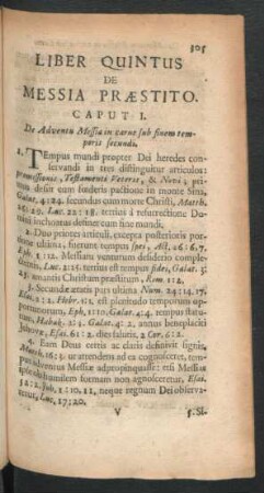 Liber Quintus De Messia Praestito