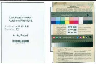 Entnazifizierung Rudolf Arntz , geb. 08.08.1920 (Strassenbahnschaffner)