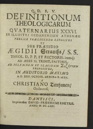 Definitionum Theologicarum Quaternarius XXXVI.