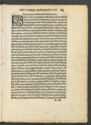 De ratione instituendi discipulos.
