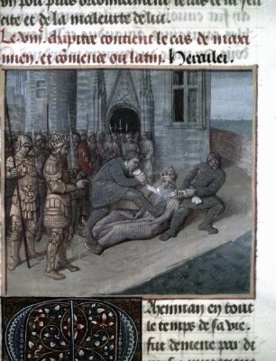 Des cas des nobles hommes et femmes — Kaiser Maximian Hercules, Folio 284