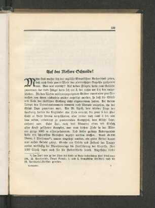 Auf des Messers Schneide!