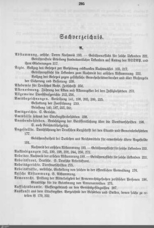 Sachverzeichnis