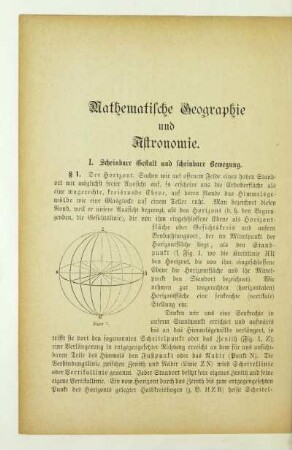 Mathematische Geographie und Astronomie