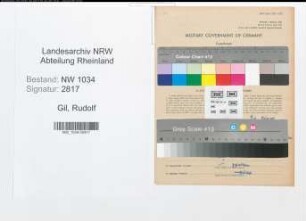 Entnazifizierung Rudolf Gil , geb. 13.04.1910 (Oberfeldwebel)