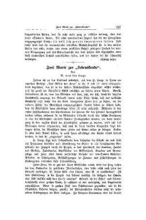 Zwei Worte zur "Lebenskunde"