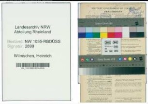 Entnazifizierung Heinrich Wilmschen , geb. 24.12.1903 (Kaufmaennischer Angestellter)