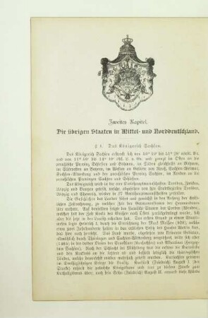 Zweites Kapitel. Die übrigen Staaten in Mittel- und Norddeutschland